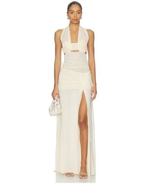 Bec & Bridge Viola Spiral Maxi Dress - White