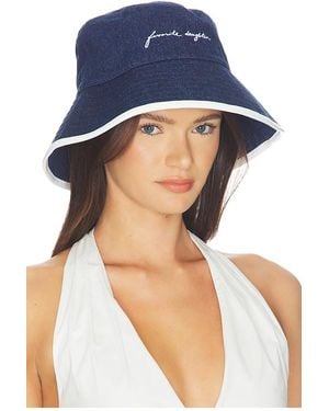 FAVORITE DAUGHTER Bucket Hat Aus Canvas The Color Block Canvas - Blau