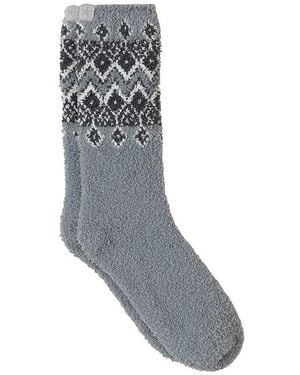 Barefoot Dreams Socken Cozychic Fair Isle Sock - Schwarz