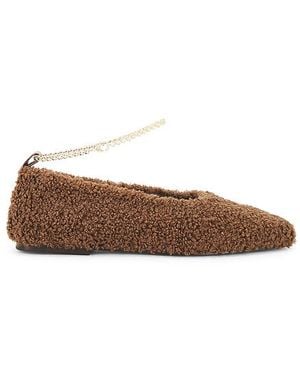 MARIA LUCA Zapato Plano Augusta Teddy Ballet En Color Chocolate Talla (También En 37, 39, 40) - Marrón