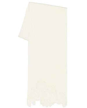 Zimmermann ÉCHARPE MERINO LACE en Cream. - Blanc