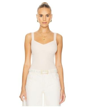 LNA Iva Ribbed Tank Top - White