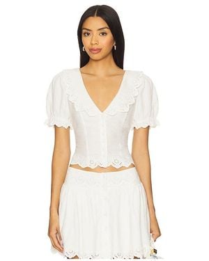 MAJORELLE Bernadetta Top - White