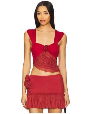 ZEMETA Flower Top - Red