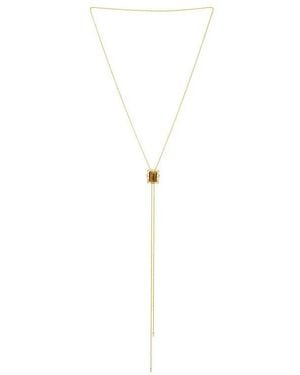 petit moments Collar Lariat Viv Bolo En Color Oro Metálico Talla - Azul