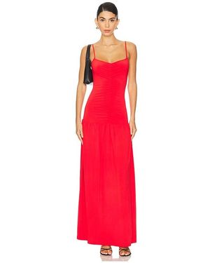 WeWoreWhat Maxikleid Ruched Front Scoop - Rot