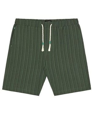 Scotch & Soda Tonal Striped Shorts - Green