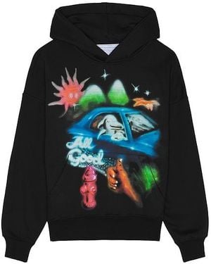 JUNGLES JUNGLES All Good Airbrush Hoodie - Black
