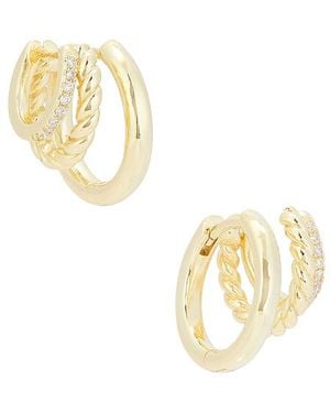 Shashi Charlie Triple Earring - Metallic