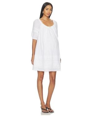 HATCH The Lottie Secret Nursing Mini Dress - White
