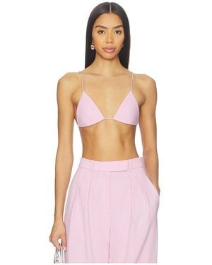 Alex Perry Wool Suiting Bra Top - Pink