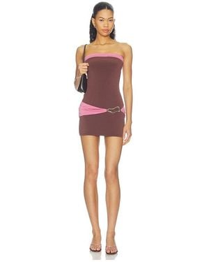 Tiger Mist Eos Colourblock Mini Dress - Red