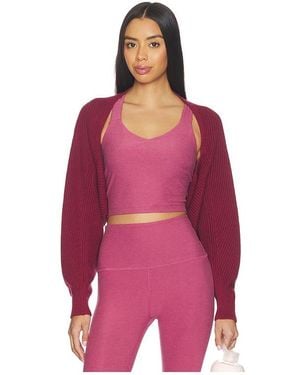 Beyond Yoga Relaxed Shrug Sweater - Pink