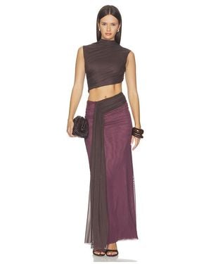 Bec & Bridge Conni Asymmetrical Maxi Dress - Purple