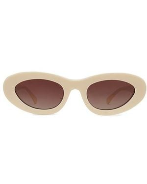 Anine Bing Gafas De Sol Roma En Color Ivory Talla En - Multicolor