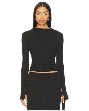 Enza Costa Twist Top - Black