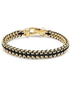 Nialaya Woven 8mm Box Chain Bracelet - Metallic