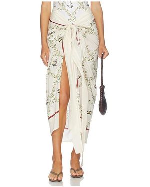 Agua Bendita Lavanda Midi Skirt - Natural