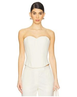 Alex Perry Suiting Corset Top - White