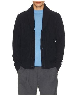Reigning Champ Merino Kenny Shawl Cardigan - Blue