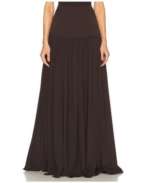 Helsa Diaphanous Maxi Skirt - Brown