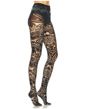 Wolford ブラウン カシミヤ&シルク タイツ ブラック | Lyst