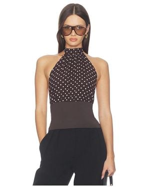 MORE TO COME X Blake Evin Justina Halter Top - Black