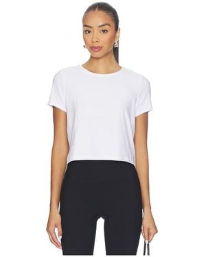 Beyond Yoga Featherweight Supreme Cropped Tee - White