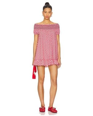Frankie's Bikinis Ruby Poplin Mini Dress - Red