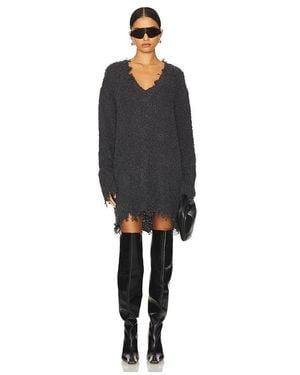 h:ours Helene Oversized V Neck - Black