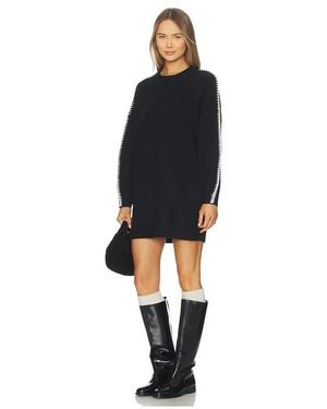 Rag & Bone Ingrid Crew Neck Mini Dress - Black