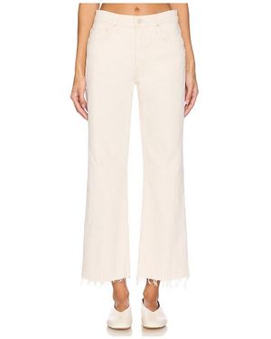 Mother Maven Ankle Fray ミッドライズストレートレッグ - ホワイト