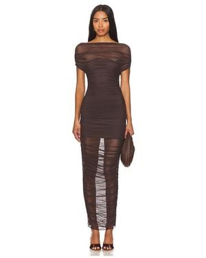SER.O.YA Noel Off Shoulder Mesh Midi Dress - Multicolour