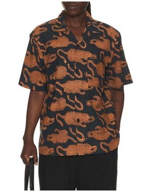 Kardo Camisa Ronen En Color Negro Talla (También En S, M) - Naranja