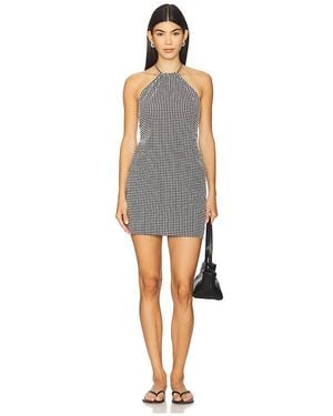 Hunza G Halter Neck Mini Dress - マルチカラー