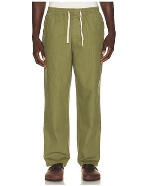 Rhythm Essential Herringbone Jam Pant - Green