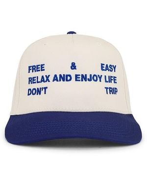 Free & Easy Trifecta Two Tone 5 Panel Snapback Hat - Blue