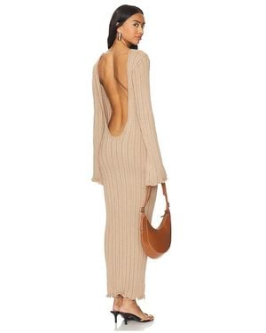 SNDY'S Baha Long Sleeve Maxi Dress - White