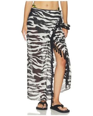The Attico Zebra Pareo - Black