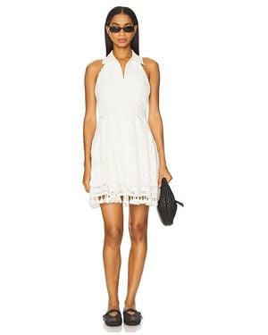Alice + Olivia Lucy Halter Mini Dress - White