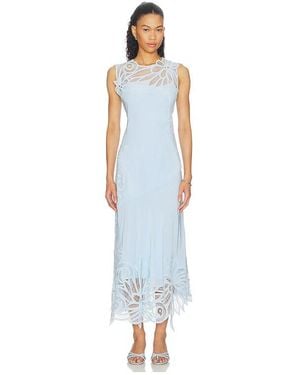 Ulla Johnson Idra Lace Applique Dress - Blue