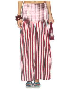 Simon Miller Flor Poplin Skirt - Red