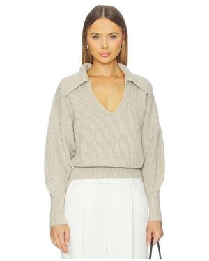 Nation Los Angeles Ashton Collared Pullover - Natural