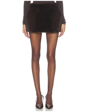 Susanna Chow Sydney Faux Fur Skirt - Black