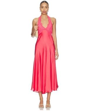 Free People Petal Party Midi Slip Dress - Red