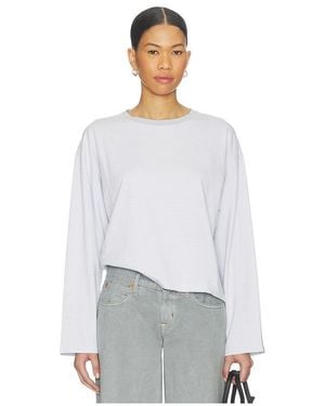 Rag & Bone Gestreiftes, Kastenförmiges Langarmshirt Kelly - Weiß