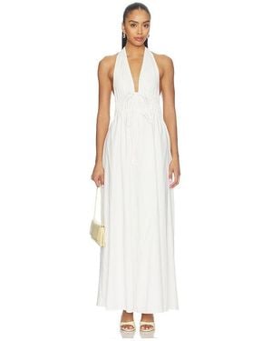 MORE TO COME Alohi Halter Maxi Dress - White