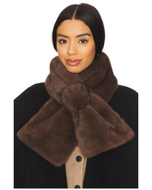 Adrienne Landau The Downtown Faux Fur スカーフ - ブラウン