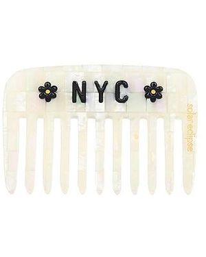 Solar Eclipse Peineta De Bolsillo Con Mosaico De Nueva York Pintada A Mano Hand-Painted Nyc Mosaic Pocket Comb En Color Beauty: Multi Talla - Multicolor