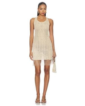 MORE TO COME Acacia Crochet Mini Dress - Natural